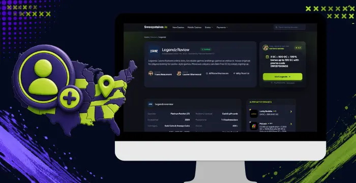 Create a Legendz casino account in an eligible U.S. state with location verification