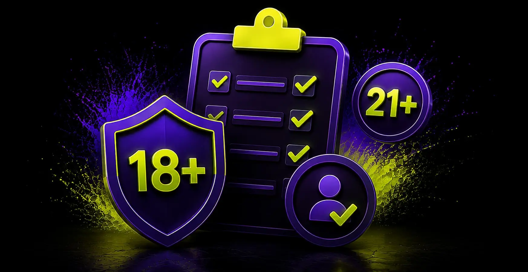 Age eligibility verification with 18+ and 21+ identity checks