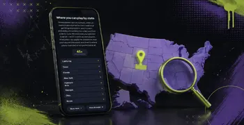 Sweepstakes casino availability by state with US map and location search