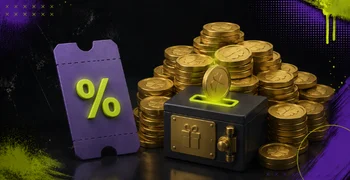 Sweepstakes casino bonus percentage with gold coins and secure rewards vault