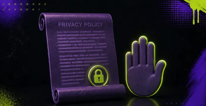 Sweepstakes casino privacy policy with secure data protection and access control