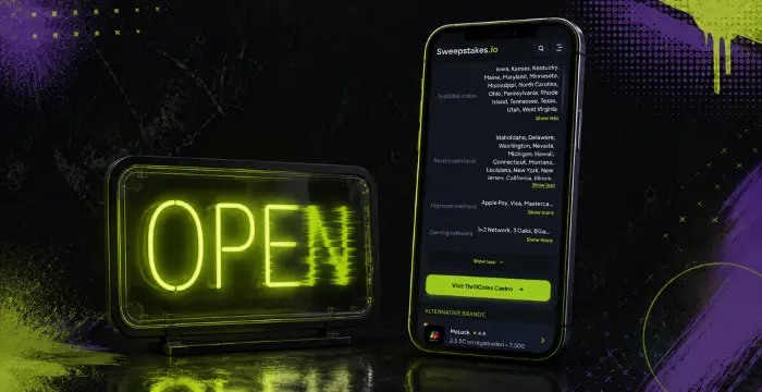 Maryland sweepstakes casino availability with open access and supported states
