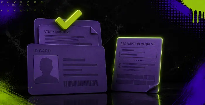 Identity and utility document verification for sweepstakes redemption request