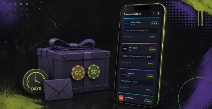 Sweepstakes casino bonuses with Gold Coins, Sweeps Coins and daily rewards