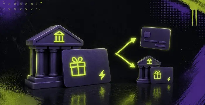 Sweepstakes payment methods with bank transfers, cards and rewards