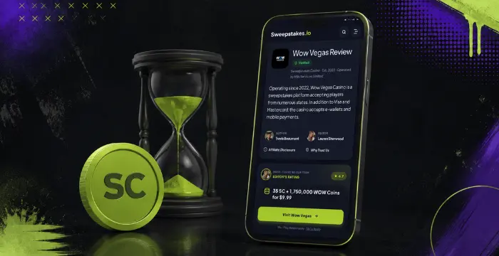 Wow Vegas review with Sweeps Coin and redemption processing time