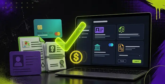 Redemption prep image with laptop, documents, payment card, and checkmark.