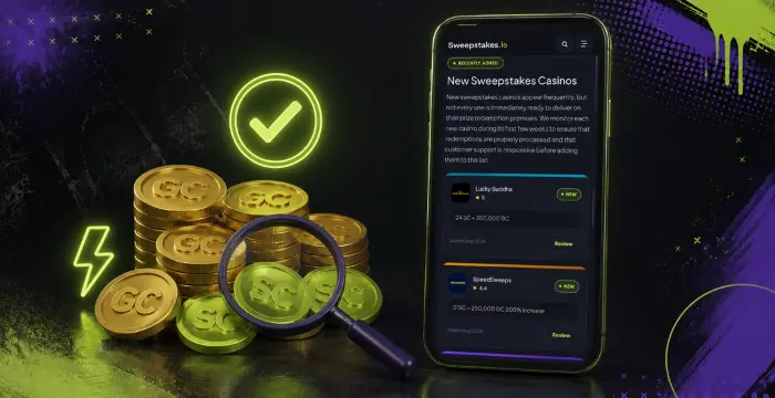 New sweepstakes casinos with Gold Coins, Sweeps Coins and verified offers