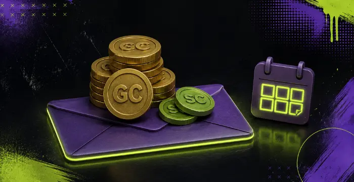 Gold Coins and Sweeps Coins rewards with daily bonus calendar