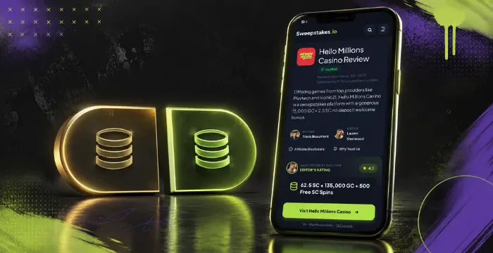 Hello Millions casino review with Gold Coin and Sweeps Coin balance options