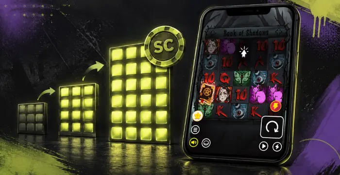 Expanding light grids with SC chip next to Book of Shadows phone