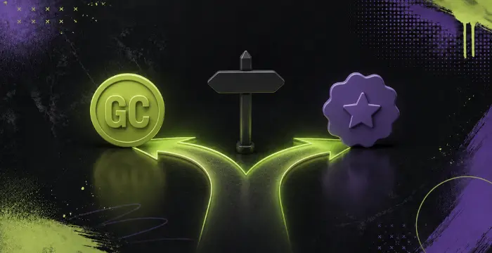Gold Coin reward path with choice arrows and bonus badge