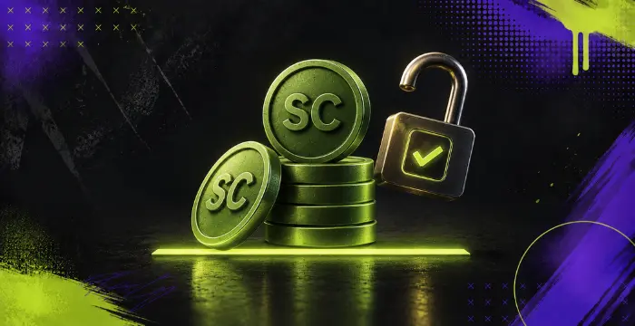 Sweeps Coins stacked beside an unlocked verification padlock