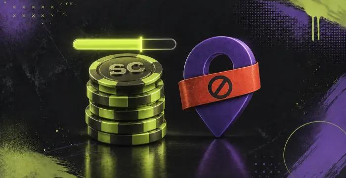 SC chip stack with progress bar beside restricted location pin