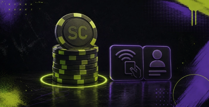 Stack of SC chips beside contactless and user profile icons