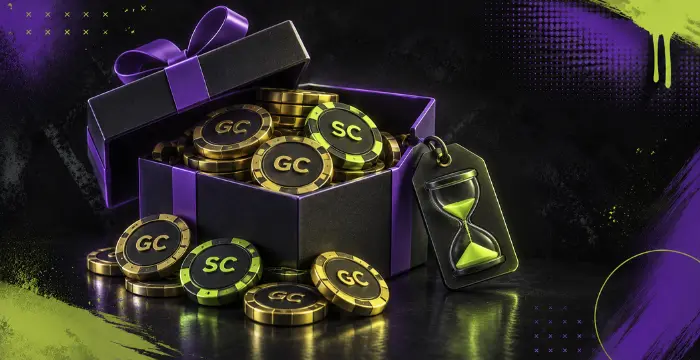 Open gift box of GC and SC chips with hourglass tag