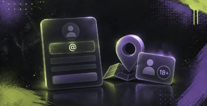 Sweepstakes registration with email, location and 18+ age verification