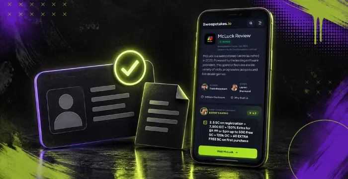 McLuck casino review on mobile with verified profile and sweepstakes bonus details