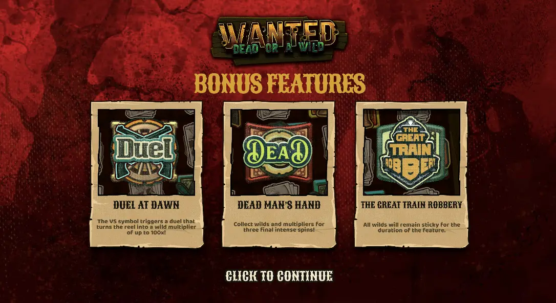 Wanted Dead or a Wils Slot
